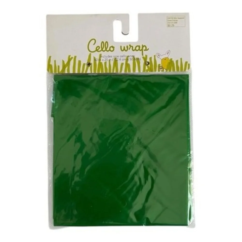 Green Cello Wrap Gift Basket Wrapping Sheets Target Lot of 7 New
